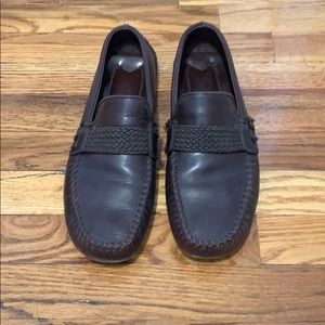 Bruno Magli Brown leather loafers